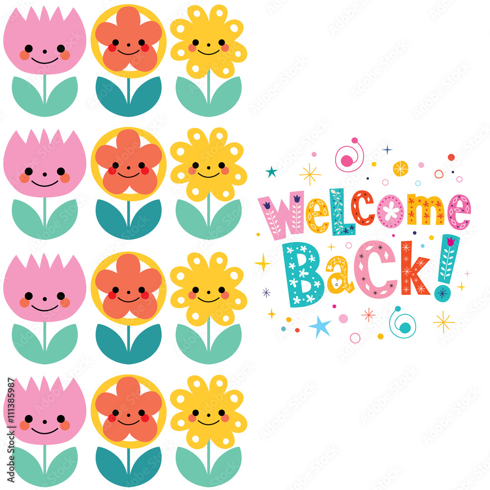 welcome back card welcome back card