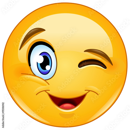 Winking face emoticon