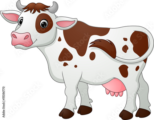 Happy cartoon cow