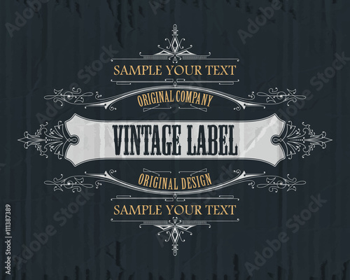 VVintage typographic label premium - vector photo