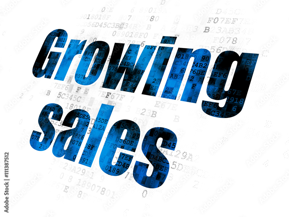 Business concept: Growing Sales on Digital background Business concept: Growing Sales on Digital background
