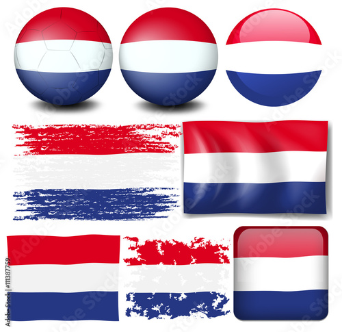 Nederland flag in different design