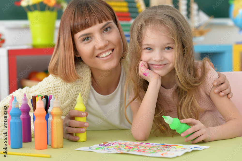 Fototapeta premium Elementary school art class