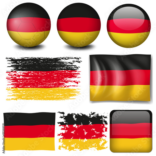 Germany flag on different items