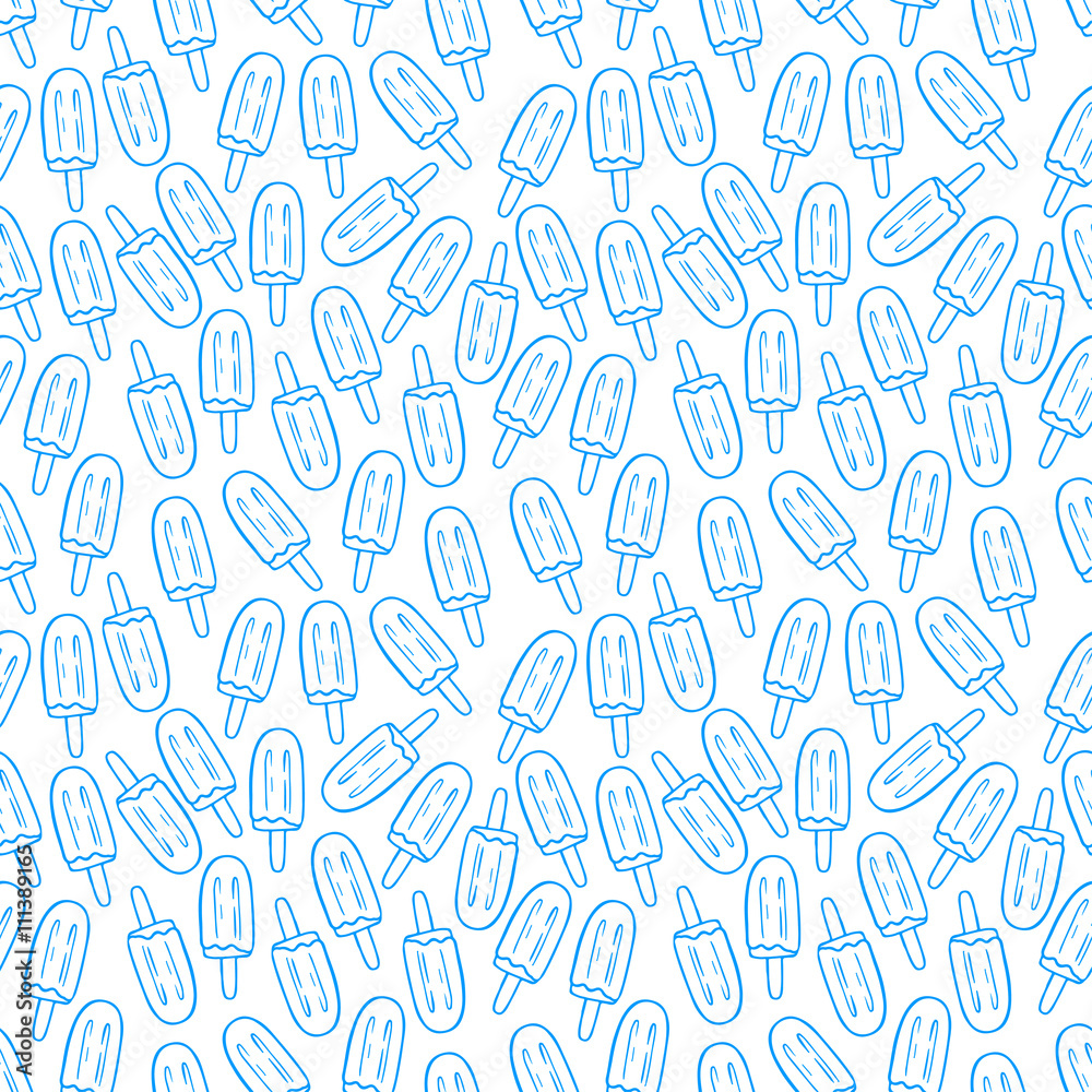 Seamless sketch ice creams