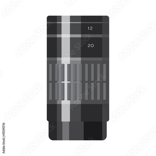 Camera zoom lens  icon, cartoon style