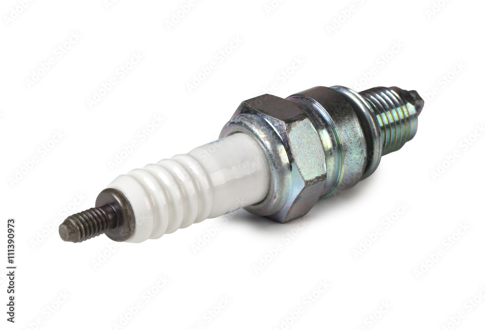 Spark plug for car on a white background Spark plug for car on a white background