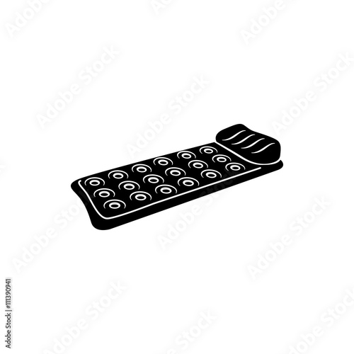 Inflatable mattress for swimming icon