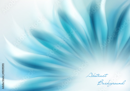 Abstract Background wiht Blue Flower and Place for Your Text