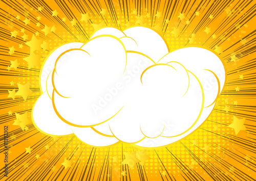 Fototapeta Cloud explosion with writing space