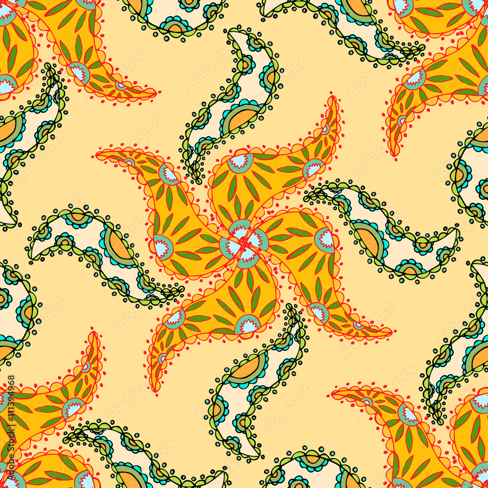 Vector seamless ethnic pattern