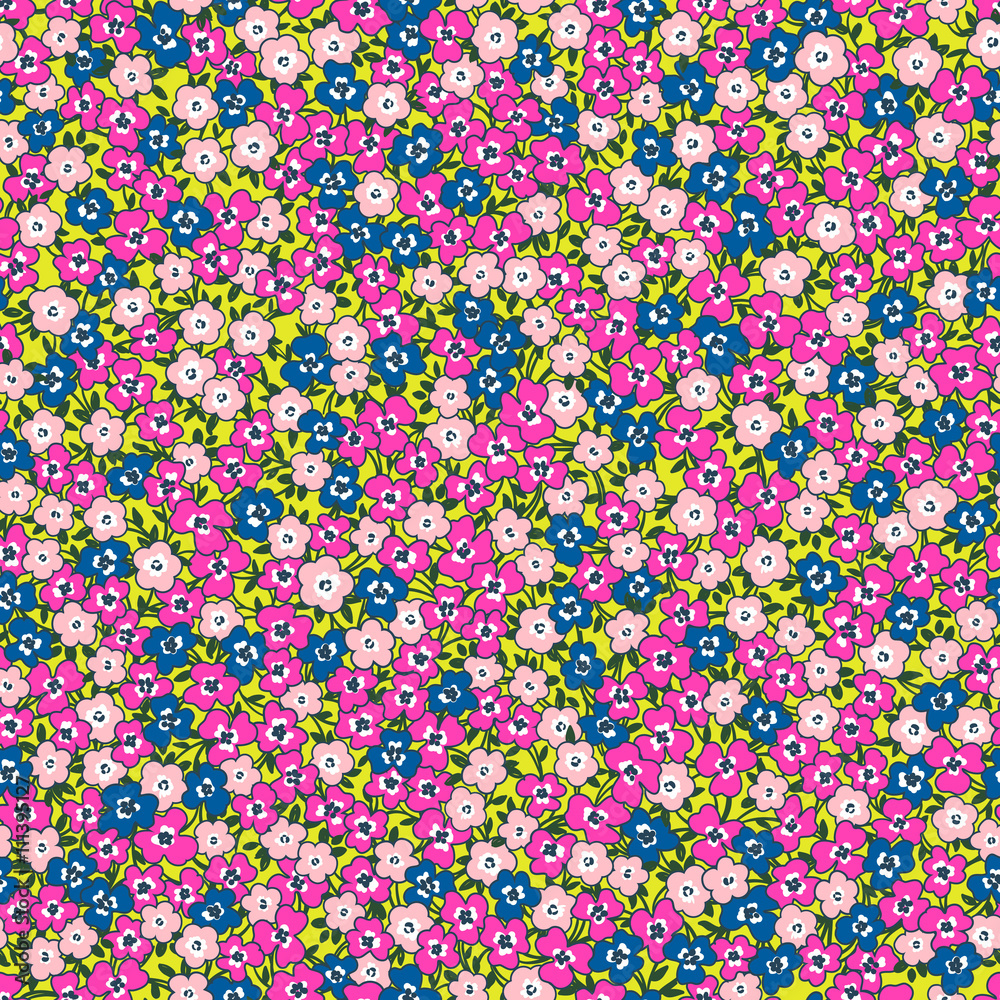 vector seamless gentle cute childish hand drawn little floral ditsy pattern, spring summer mood, colorful flower background allover print vector seamless gentle cute childish hand drawn little floral ditsy pattern, spring summer mood, colorful flower background allover print