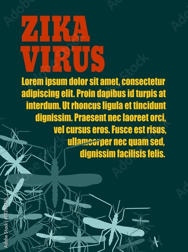 Vector brochure, report or flyer design template. Zika fever relative