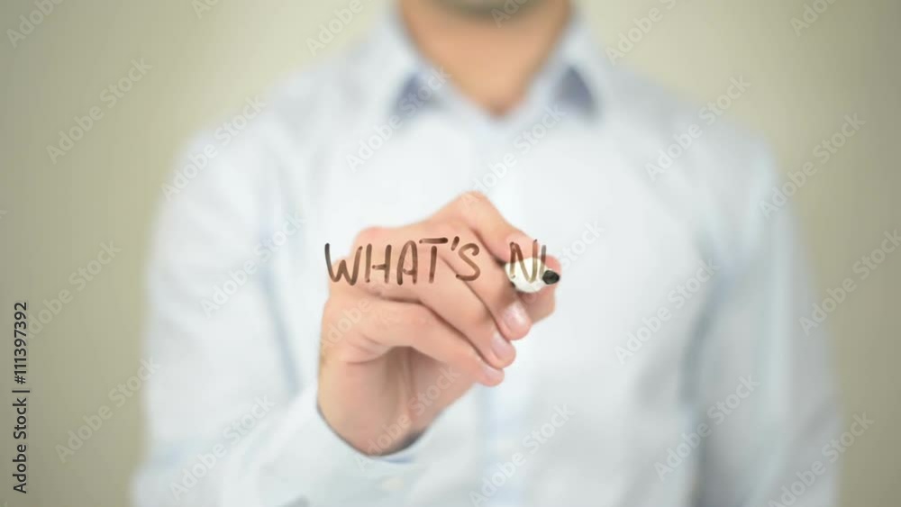 What's Next ? , Man writing on transparent screen What's Next ? , Man writing on transparent screen