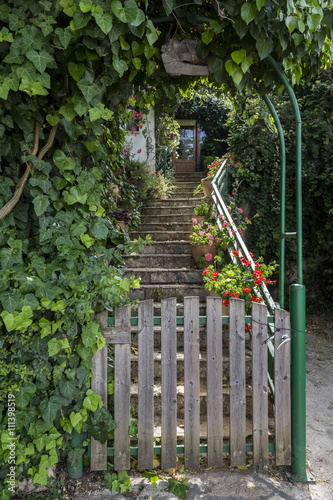 Gate and staircase to the house