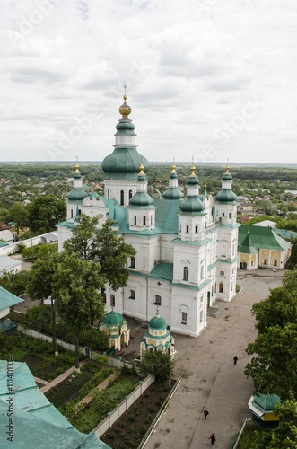 Holy Trinity Cathedral in Chernihiv, Ukraine. View from the belfry 