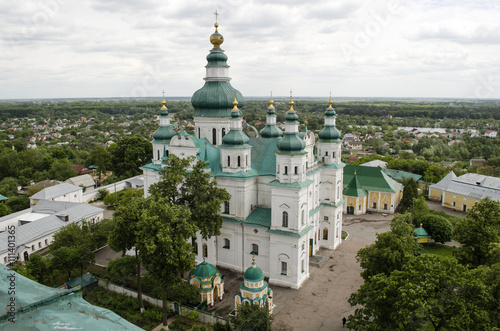 Holy Trinity Cathedral in Chernihiv, Ukraine. View from the belfry 