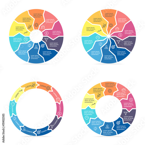 Circular arrows for infographics.