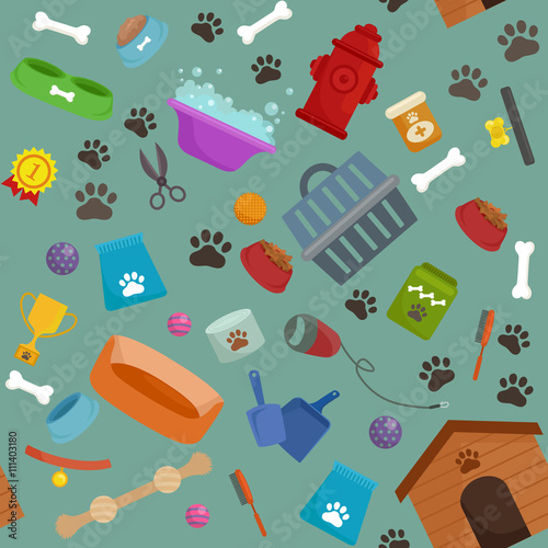 Pet shop, dog goods and supplies, store products for care