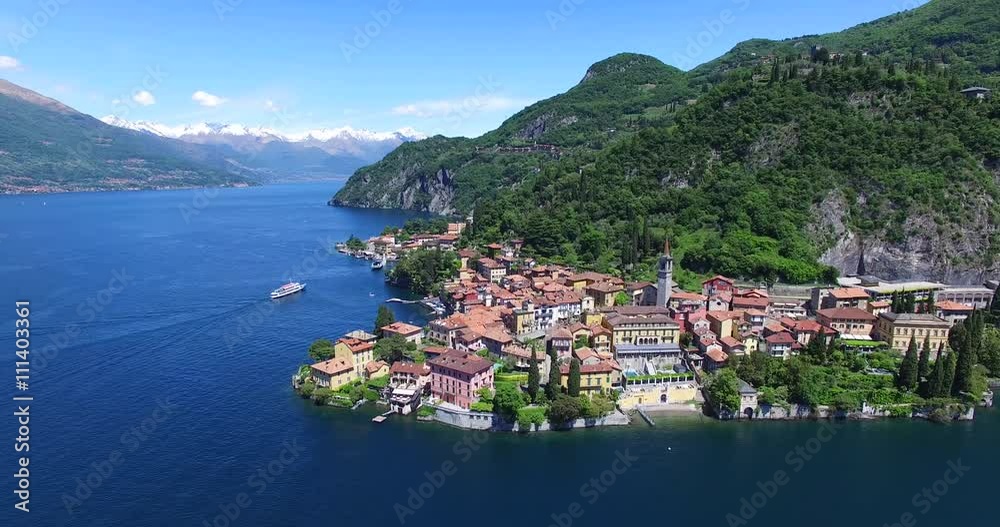 Varenna - Villaggio sul lago di Como - Como Lake (IT) - aerial view 