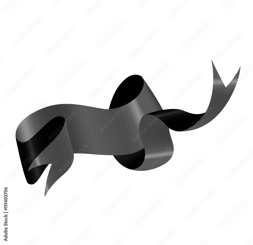 Black banner ribbon Stock Vector | Adobe Stock