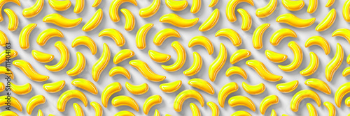 seamless background made of shiny yellow organic shapes