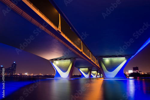 The Al Garhoud Bridge in Dubai crosses the Creek