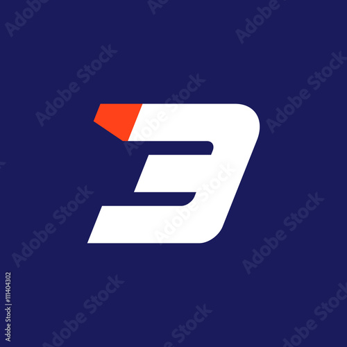 Free Download Number three logo. Sport number logo. - GFXLoad