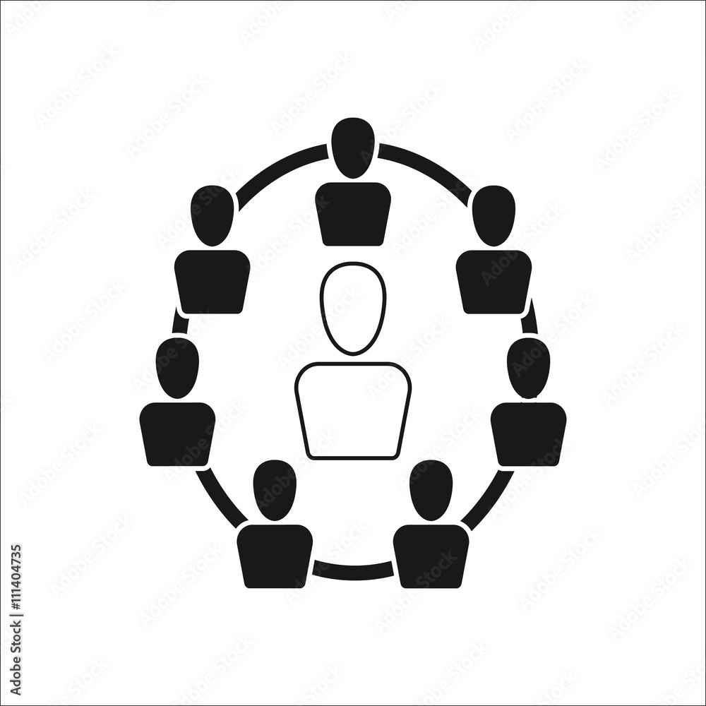 Team leader leadership sign simple icon on background Team leader leadership sign simple icon on background