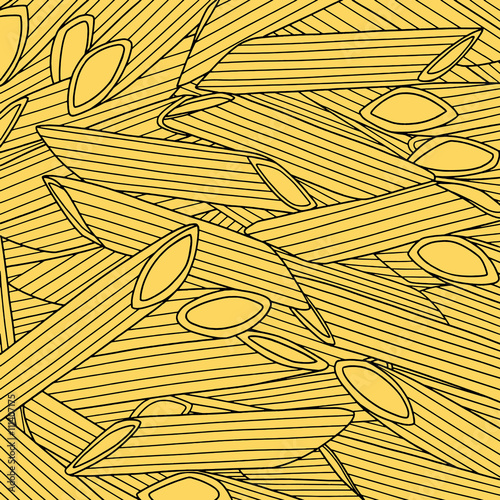 Vector penne pasta background for kitchen and cafe 