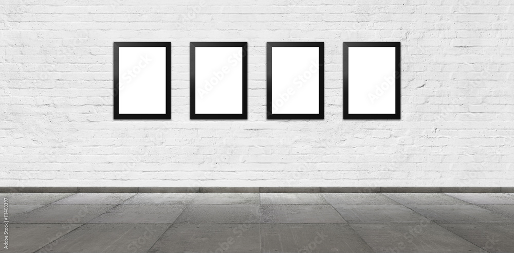 emty room with picture frames emty room with picture frames