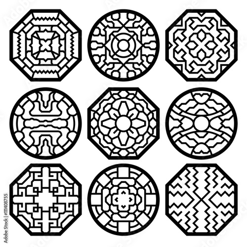 Chinese, korean traditional vector pattern