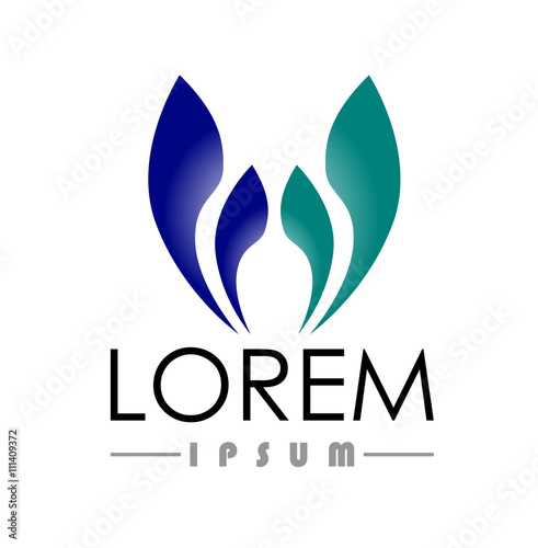 blue green vector business logo design