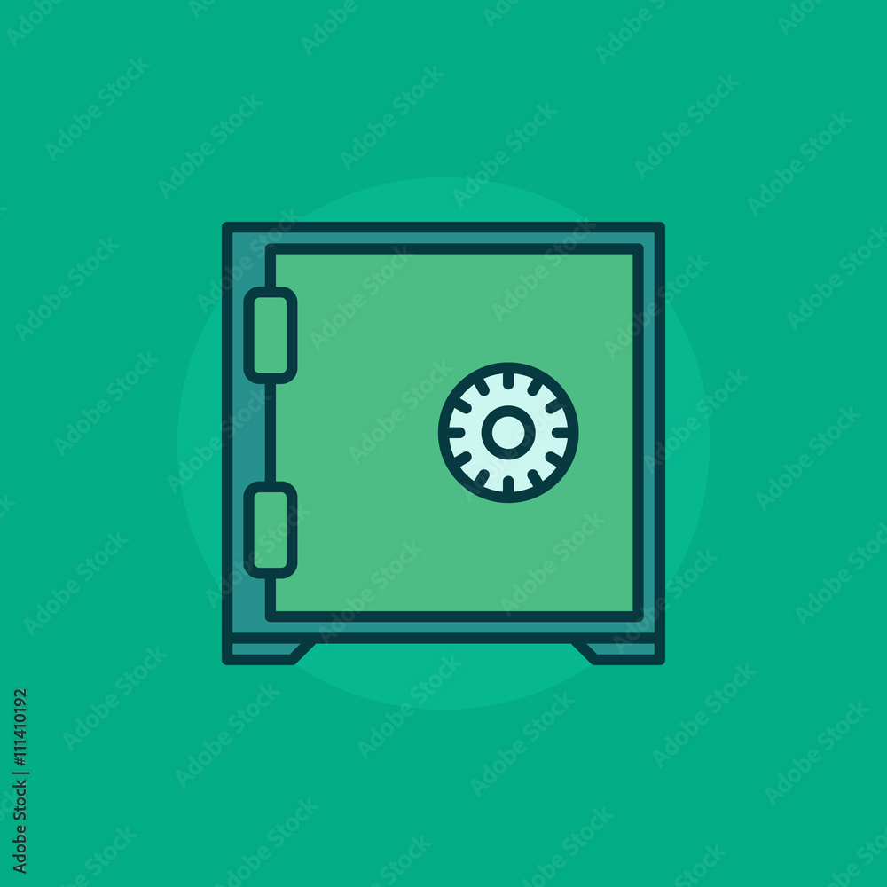 Safe flat vector icon Safe flat vector icon