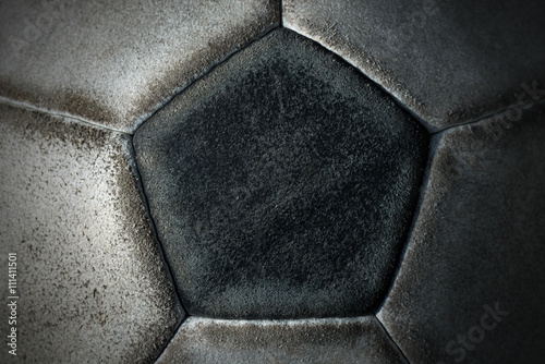 Detail of an Old Soccer Ball