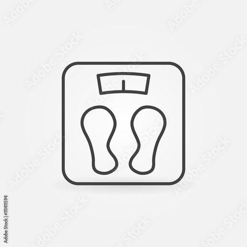 Weight scale vector icon