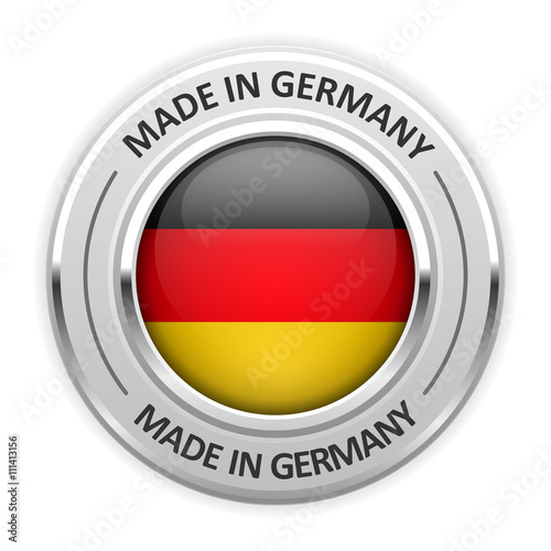 Free Download Silver medal Made in Germany with flag - GFXLoad