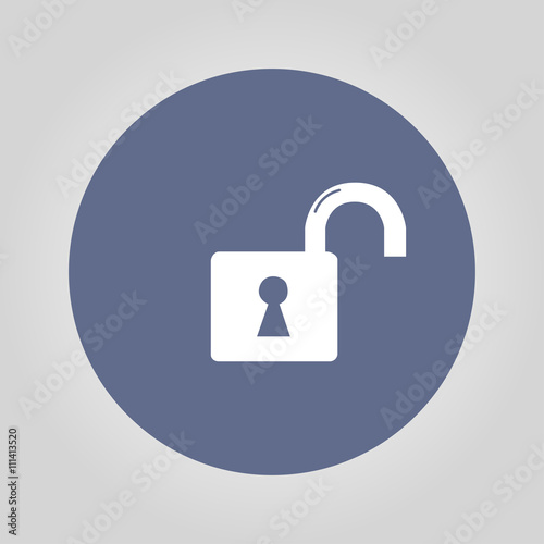 lock icon. Flat design style.