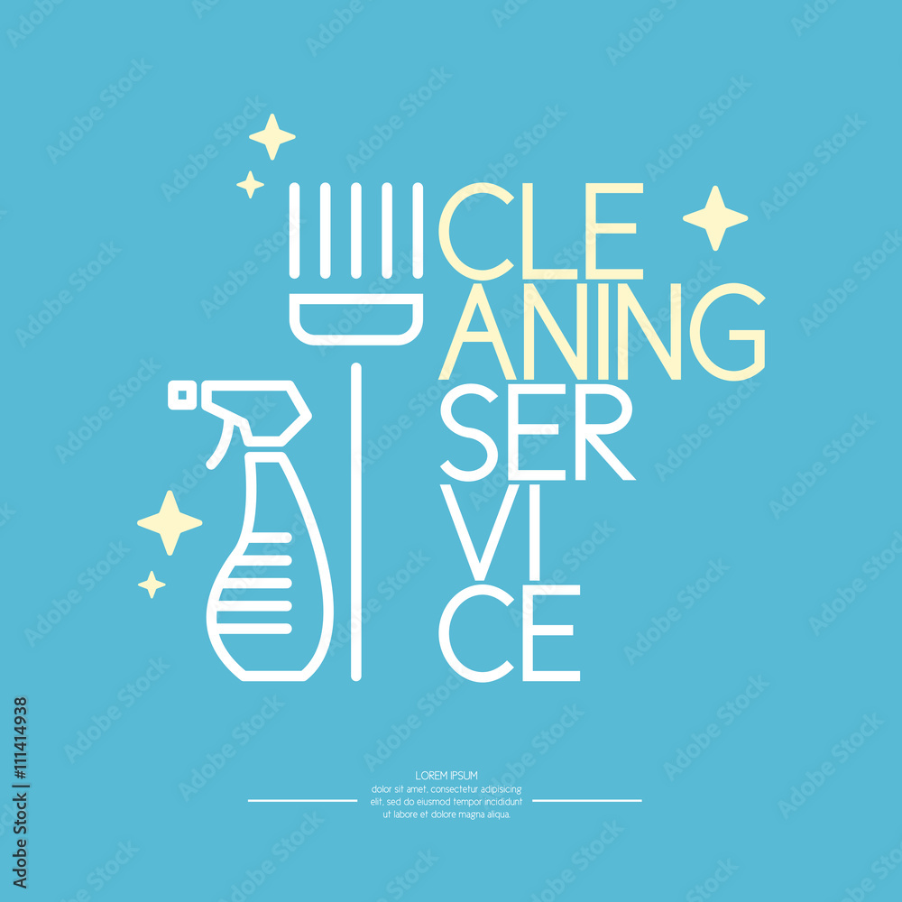 Vector illustration of a cleaning Vector illustration of a cleaning