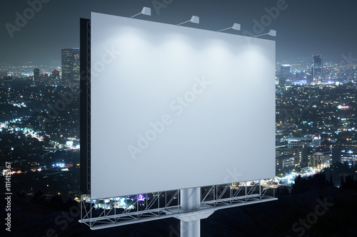 Blank commercial billboard side