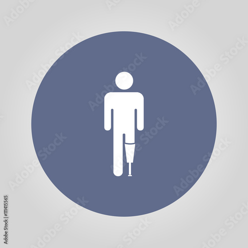 prosthesis icon. Flat design style.