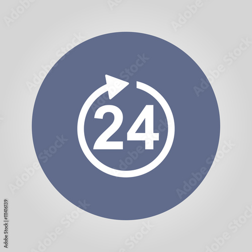 clock hours icon. Flat vector icon
