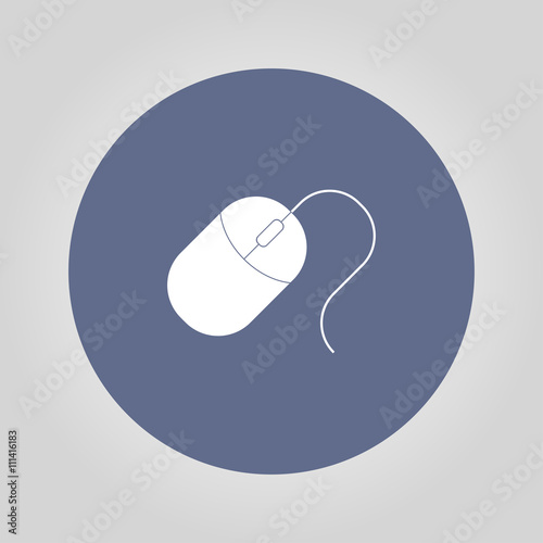 Computer mouse icon, vector illustration.