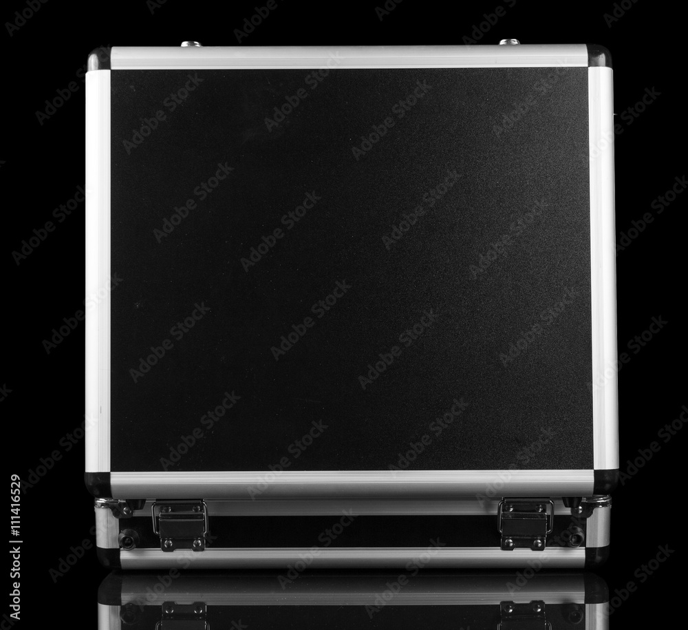 Fototapeta premium Indoor case with professional make-up isolated on ablack background.