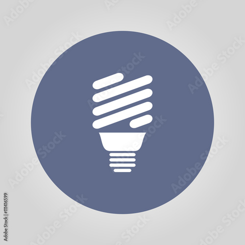 Vector energy saving fluorescent light bulb icon