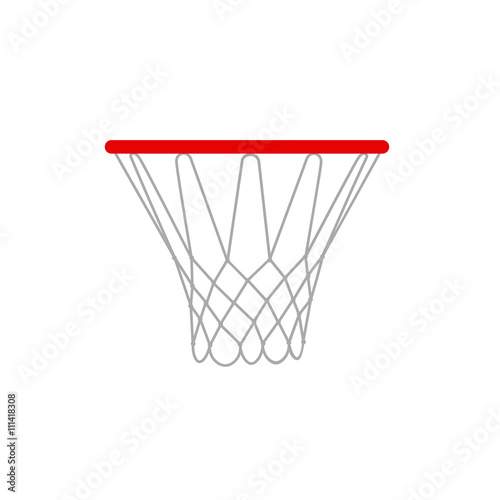 A vector illustration of a basketball rims.