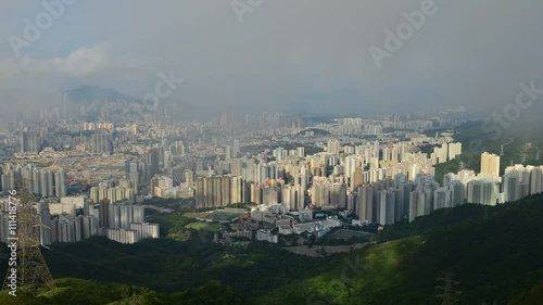  Time Lapse Skyline of Hong Kong City View From Fei Ngo Shan.