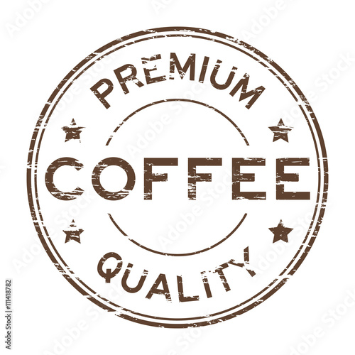 Grunge coffee premium quality stamp