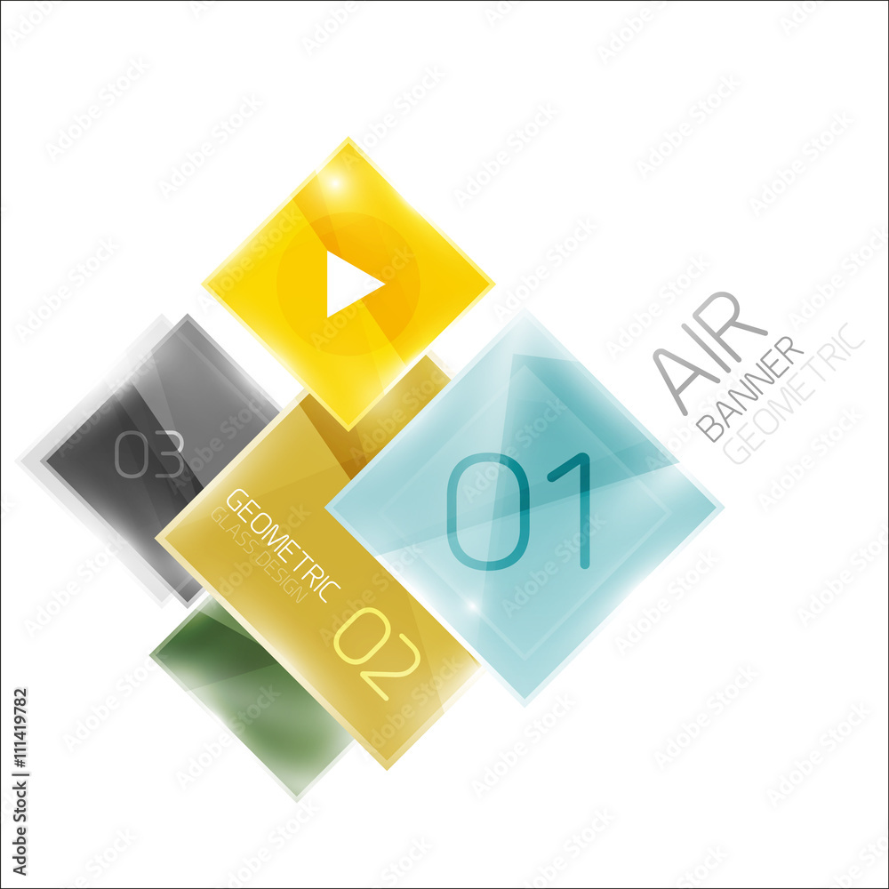Multicolored squares with sample text Multicolored squares with sample text