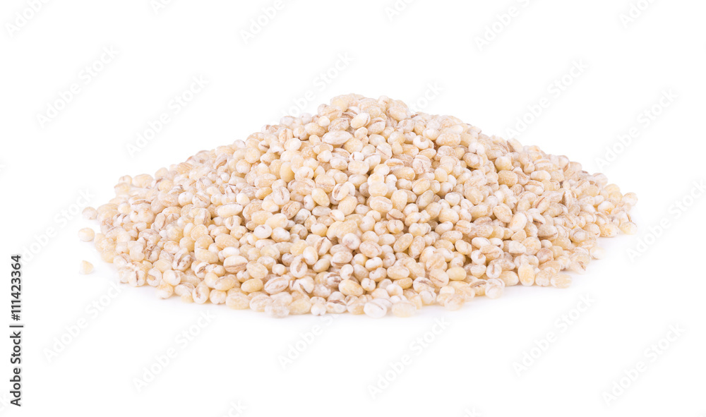 Barley rice seed isolated on white background Barley rice seed isolated on white background